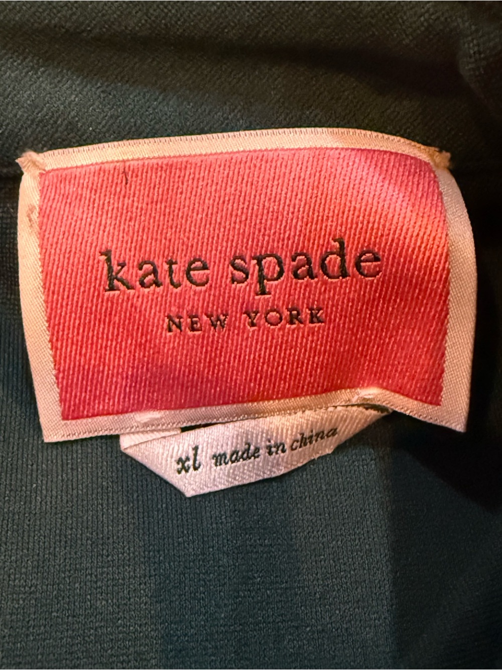 Kate Spade Green Fit-and-Flare Dress with Pearl/Rhinestone adorned collar - Picture 6 of 7